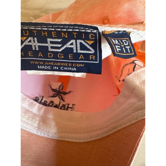 Hōkūala Peach Mid Fit Golf Baseball Cap By Ahead Adjustable strap - Picture 4 of 5